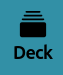 Icône de l'application agenda. On voit le terme Deck et au-dessus la représentation de dossiers les uns derrières les autres.