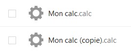 Capture d'écran de deux fichiers, l'un étant la copie de l'autre, et "copie" est écrit entre parenthèse sur celui qui à le même nom mais est la copie.