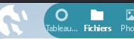 Capture d'écran d'une partie du menu qi se trouve en haut des pages de l'instance Numéricloud. On voit l'item "Tableau" et à sa droite l'item "Fichiers".