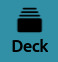 Icône du Deck, représentant des fichiers les uns derrièresles autres, avec Deck écrit en-dessous. Tout ça en blanc sur un fond bleu-vert.